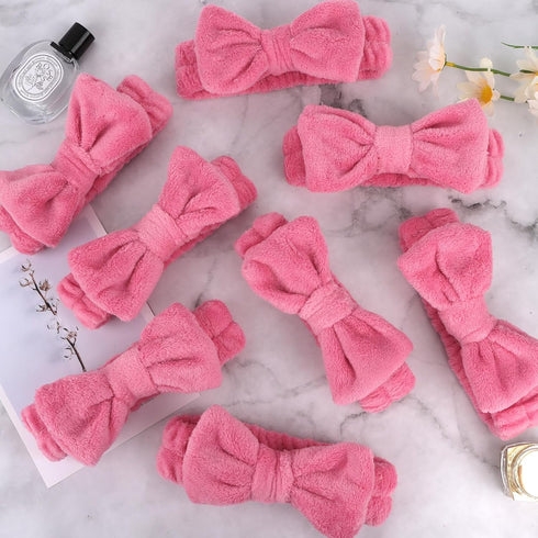 Ondder 8 Pcs Spa Headband Makeup Headband Fuzzy Skincare Headbands Terry Cloth Face Wash Headband Head Band for Skin Care Make Up Headbands for Wo...