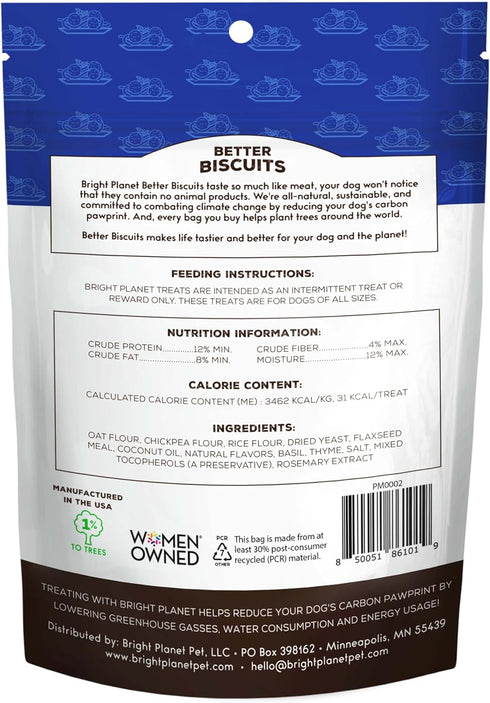| Plant-Based Vegan Dog Biscuit Italian Me'atball - 7oz | Sustainable Natural Clean Label | Limited Ingredient Hypoallergenic Treat | Made in USA ...