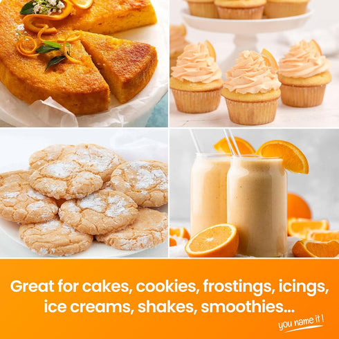 LorAnn Oils Orange Bakery Emulsion: True Essence, Ideal for Boosting Fruit Tones in Cakes, Cookies & Desserts, Gluten-Free, Keto-Friendly, Extract...