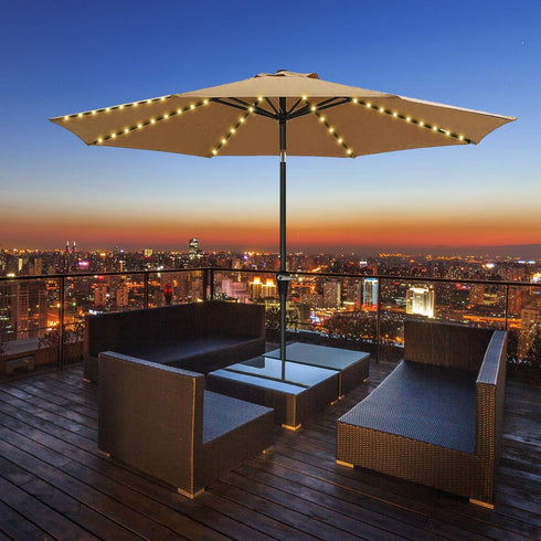 Patio Umbrella Lights Cordless Lighting with Remote Control 8 Brightness Mode LED Patio Light Wireless Battery Operated Waterproof for Patio Backy...