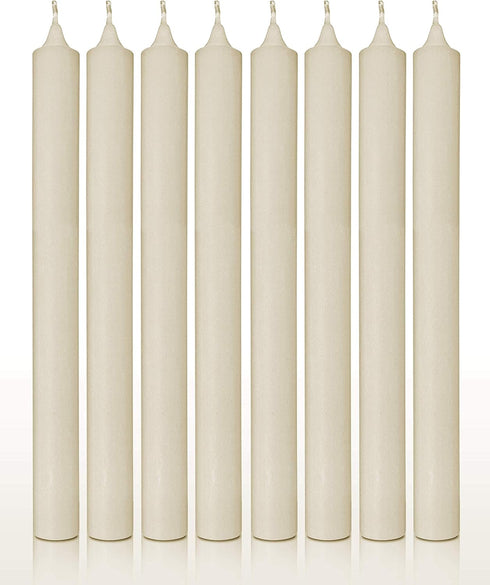Hyoola 10 Inch Dinner Candles - 12 Pack - Wool White Tall Unscented Rustic Long Burning Candle Sticks...