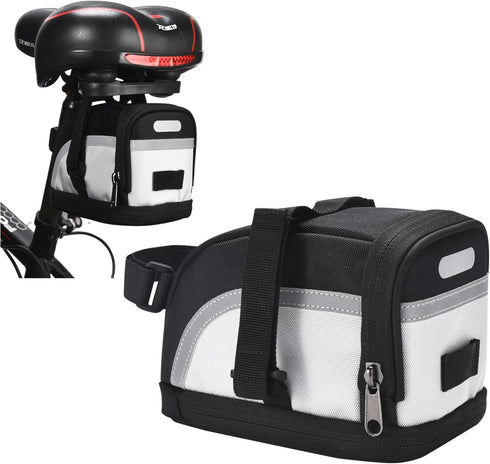 PRO BIKE TOOL Bike Saddle Bag - 11.8 x 3.5 inches - Efficient Cycling Storage Solution, Durable and Weatherproof, Easy Access, Sleek Compact Desig...