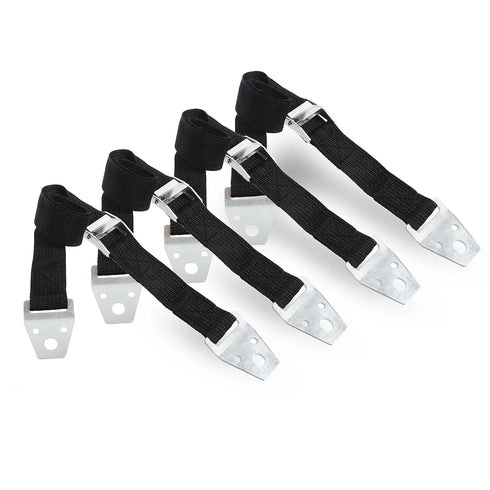 Metal Anti Tip Furniture Kit, 4 Pack Silver Furniture Anchors for Baby Proofing, TV Safety Straps For Flat Screens, Earthquake Straps, Heavy Strap...