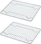 Update International Heavy-Duty 1/4 Size Cooling Rack, Wire Pan Grade, Commercial Grade, Oven-Safe, Chrome, 8 x 10 Inches, Set of 2...