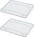 Update International Heavy-Duty 1/4 Size Cooling Rack, Wire Pan Grade, Commercial Grade, Oven-Safe, Chrome, 8 x 10 Inches, Set of 2...