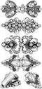 4 Pieces Rhinestone Sweater Swirl Clip Cloak Cape Clips Vintage Cardigan Clips Shawl Collar Clasp Dress Shirt Brooch Clip (Silver Retro Style)...