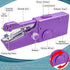 Handheld Sewing Machine Portable Stitching Machine for Beginners Mini Electric Sewing Machine for DIY, Various Fabric, Clothes, Travel Purple......