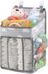 Accmor Hanging Baby Diaper Caddy Organizer, Diaper Stacker, Baby Crib Hanging Classified Storage Bag Organizer for Changing Table, Crib, Playard o...
