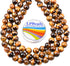 LPBeads 80Pcs Polished 10mm Round Natural Yellow Tiger Eye Gemstone Loose Beads with Stretch Cord for Jewelry Making Bracelets...