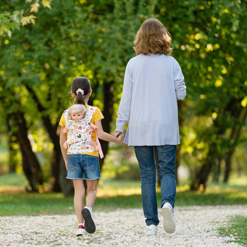 Baby Doll Carrier Kids Toy Carrier for Dolls Doll Carrier for Little Girls Front and Back with Adjustable Straps Doll Accessories - Pink - Love De...