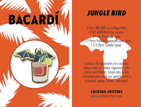 Bacardi Cocktail Enamel Pins for Bartender Aprons, Jackets, Backpacks and Purses, Shirt and Suit Lapels, Button Badges Brooch Fashion Jewelry...