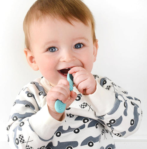 Silicone First Stage Baby Spoon Set – Baby Led Weaning - Self Feeding Utensils for Infants & Toddlers … (Seaside Palette Stage 1 Spoons)...