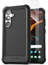 ENCASED Falcon Designed for Samsung Galaxy S24 Plus Case with Tempered Glass Screen Protector, Full Body Protective Phone Case (Black) (S24+)...