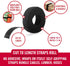 VELCRO Brand ONE-WRAP Roll Black | 30 Ft x 1-1/2 In | Reusable Self-Gripping Hook and Loop Tape | Cut Straps to Bundle Tie Materials and Tools in ...