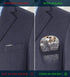 BELLUNO Pocket Square 6 pcs with 3 Folds Holders, Penetrating Printed Handkerchiefs Set for Men...