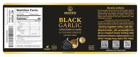 Homtiem Black Garlic 8.82 Oz (250g.), Whole Black Garlic Fermented for 90 Days, Super Foods, Non-GMOs, Non-Additives, High in Antioxidants, Ready ...
