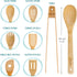 Wooden Spoons for Cooking 7-Pack – Bamboo Kitchen Utensils Set for Nonstick Cookware - Wooden Cooking Utensils Set, Wood Spatula Spoon Tongs...