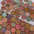 AKOAK 100 Pieces of Wooden Buttons Simple Retro Style Sunflower Buttons Classical Pattern Design Cartoon Children Decorative Buttons (15 MM)...