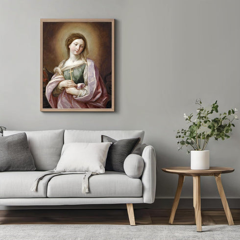Posterizer 1 pcs-Saint Margaret of Antioch c. 1632 painting poster-Religious Posters-Gifts for Christians -Decor for Church, Sunday School Classro...