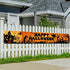 Avezano Happy Halloween Banner Large 98.4 x19.6 Inch Yard Sign Banner Black and Orange Halloween Party Decorations Welcome Hanging Flag Outdoor Fe...