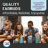 Earbuds 30 Pack | Bulk Basic Earbuds, Pearl White in-Ear Earbuds, Disposable Earphones, Affordable Headphones, 3.5 MM Audio Jack Earbuds for Schoo...