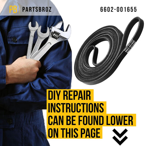 5ph2337 Dryer Belt Samsung 6602-001655 Dongil Ribbed Dv40j3000ew/a2 Dv45h7000ew/a2 Dv42h5200ep/a3 Dv42h5000gw/a3 Dv210aew/xaa Dv218aew/xaa Dv220aew/xaa Dv330aew/xaa Dv350aew/xaa Dv419aew/xaa