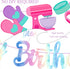 Baking Birthday Party Banner Little Bakers Birthday Decoration Macaron Party Banners Baking Birthday Party Decoration for Girls Cooking Baby Showe...