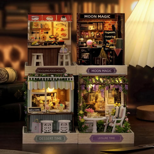 Flever Dollhouse Miniature DIY House Kit Creative Room with Furniture for Romantic Artwork Gift (Moon Magic)...