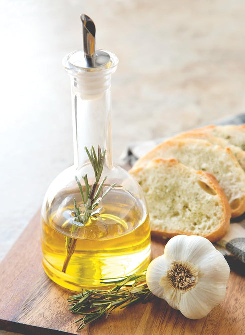 Fox Run Olive Oil and Vinegar Drizzler Bottle, Long Neck, Glass, 7.75" x 3.25"...