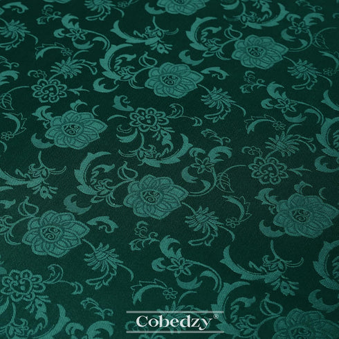 Green Satin Fabric by The Yard - 1 Yard 60 Inch Wide Satin Jacquard Fabric Silky Smooth Satin for DIY Crafts and Clothing Making...