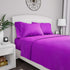 Brushed Microfiber Sheet Set- 3 Piece Bed Linens-Fitted & Flat Sheets, 1 Pillowcase-Wrinkle, Stain & Fade Resistant by Lavish Home (Twin, Purple)...