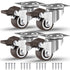 GBL 1" inch Small Caster Wheels with 4 Brakes + Screws - 90Lbs - Low Profile Castor Wheels with Brakes - Set of 4 No Floor Marks Silent Casters - ...