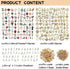 CellLuck 200Pcs Mixed Gold Plated Enamel Charms for Jewelry Making - Also Includes 52Pcs Letter Pendants, 400Pcs Jump Rings and 100Pcs Lobster Cla...