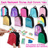 Euclidean Cube 2 Pieces Mini Doll Backpack Toys with 12 Stationery Surprises Inside, Collectible Mini Backpack for Doll with Carabiner, Doll Schoo...