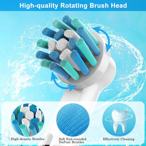 FIRIK Toothbrush Heads Replacement Compatible with Oral B: 8 Pack Professional Brush Head Refills for Braun Pro 1000/3000/5000/7000/8000/9000, Flo...