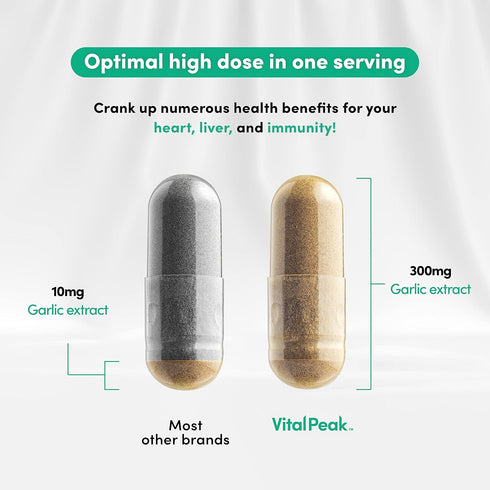 Odorless Garlic Extract - Allicin-Rich 300 mg Herbal Garlic Supplements for Heart, Liver, and Immune Support I Non-GMO, Gluten-Free, Vegan - 90 Ga...