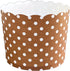 50-Pack Paper Baking Cups, Greaseproof Disposable Cupcake Muffin Liners (Large, Chocolate Brown Polka Dots)...