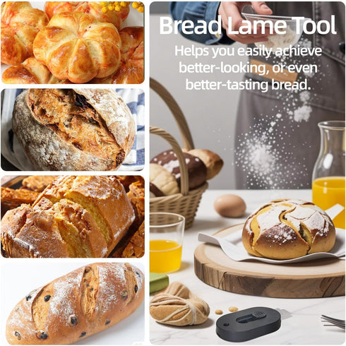 Magnetic Bread Lam Dough Scoring Tool, Bread Lame Slashing Tool with 15 Razor Blades, Professional Bread Lame for Dough Scoring Knife, Sourdough B...