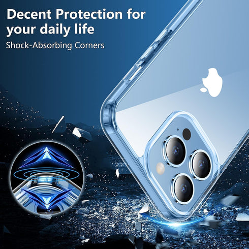 Red2Fire Compatible with iPhone 13 Pro Max Case Clear, Ultra Slim Thin Transparent Anti-Yellowing Anti-Scratch Shockproof Protective Crystal Clear...