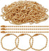 BronaGrand 150pcs 100mm Long Bead Connector Clasp 2.4 mm Diameter Ball Bead Chains Keychain Tag Key Rings...