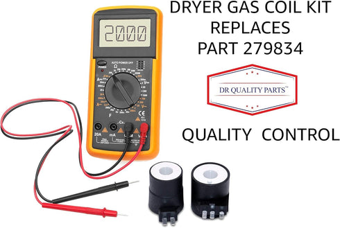 279834 Dryer Gas Valve Ignition Solenoid Coil Kit - For Dryers Premium Replacement Part by DR Quality Parts...