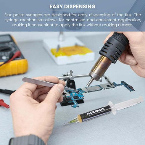 Solder Flux Syringe (10 g.) I Solder Paste I Soldering Flux I Electrical Solder I No Clean Flux Paste I Rosin Flux I Soldering Flux for Electronic...