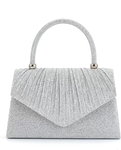 Women's Evening Handbags, Elegant Pleated Clutch Purse for Formal Prom Tea Party Wedding guest Cocktail Night Date...