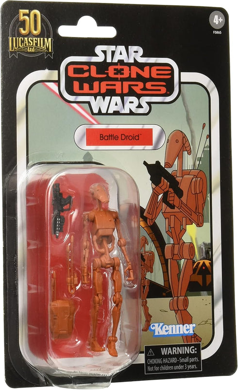 Star Wars The Vintage Collection Battle Droid, 3.75-Inch Clone Wars Action Figure...