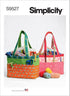 Simplicity Organizer Tote Bag Sewing Pattern Kit, Code S9527, One Size, Multicolor...