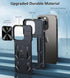 FNTCASE for iPhone 15 Pro Case: Military Grade Drop & Shock Protection Cell Phone Cover with Kickstand & Slide | Rugged Protective Bumper Textured...