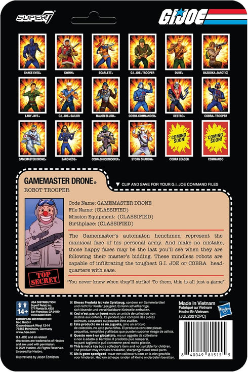 Super7 G.I. Joe Gamemaster Drone - 3.75" G.I. Joe Action Figure with Accessory Classic Cartoon Collectibles and Retro Toys...