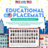 Tot Talk U.S. Presidents Educational Placemat for Kids – Double-Sided, Waterproof & Wipeable – Learn About Presidents, Political Parties, History,...