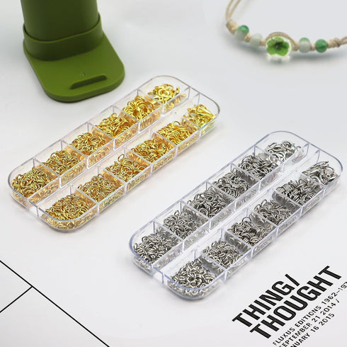 1720pcs Jump Rings for Jewelry Making Kit with Jump Rings and Lobster Clasps?Gold & Silver Open Jump Rings for Necklace and Jewelry Repair?Jewelry...