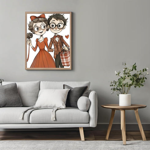 Posterizer 1 pcs-cute quirky couples art-Valentine's day inspired -1-Romantic Art-Holiday Poster Collection-Gift for Couples boyfriend girlfriend ...